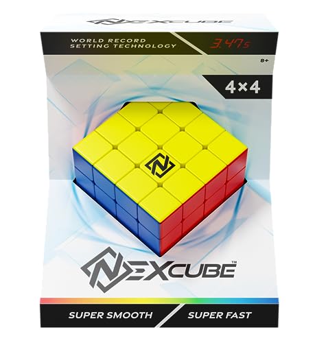 Cubo de velocidade NEXCUBE 4X4 (3 anos) Goliath - Quebra-cabeças mecânicos - 3 anos, ajustável, personalizável, duplo ajuste