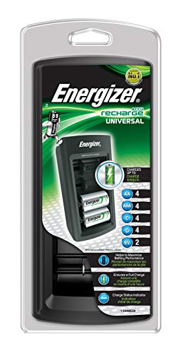 Carregador de Bateria Energizer Universal Charger | Preto (Acessório Imagem e Som) Energizer - Carregadores de bateria de uso geral - universal, nimh, alkaline, 4 pilhas