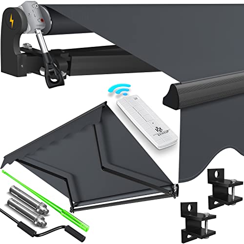 Toldo Elétrico KESSER (Cinzento - Poliéster - 250x200 cm) KESSER - Revestimento - cinzento, poliéster, alumínio, 18 kg