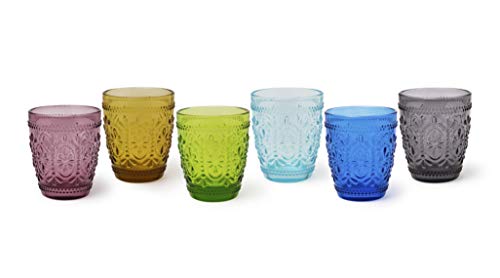 Conjunto de Copos de Água EXCELSA Vinci (6 Un) Bergamaschi & Vimercati - Copos - 6 vasos, vidro, 250 ml, cores variadas