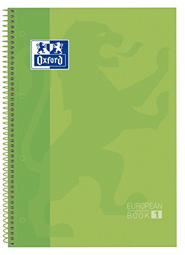 Caderno PAQ 5 Quadro Espiral Europeu Book1 Verde Oxford - Cadernos e bloco de notas - quadro espiral, verde