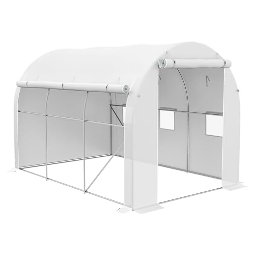 Cobertura de Jardin Outsunny | 300 x 200 x 200 cm - Branco Outsunny - Estufas - jardim, 300x200x200 cm, branco