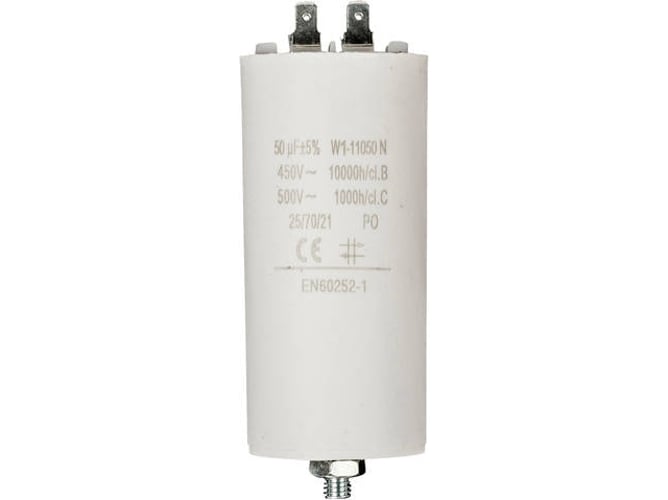 Condensador W1-11050N Fixo Cilíndrico Branco (Electricidade e Domótica) Fixapart - Capacitores - condensador, eletrolítico, 50 uF, 450 v