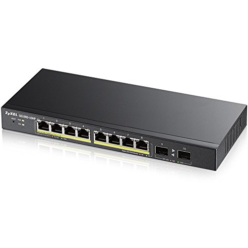 Switch ZYXEL GS1900-10HP L2 10/100/1000 Zyxel - Concentradores e comutadores - Switch, zyxel, gs1900-10hp, l2, 10/100/1000