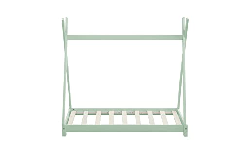 Cama MUEBLIX COM Tipi (Verde - Madeira e Metal) MUEBLIX - Camas e estruturas de cama - verde, madeira, metal