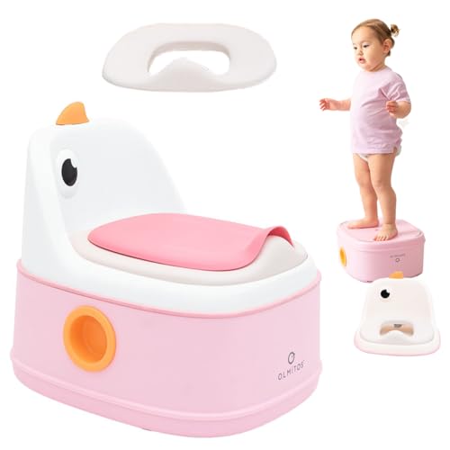 Orinal para Crianças OLMITOS Dino 3 em 1 (Rosa) Olmitos - Acentos de vaso - dino, 3 em 1, crianças, rosa