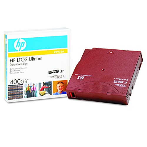 Cassetes virgens HEWLETT PACKARD ENTERPRISE C7972A HP - Mídias vazias - cassetes virgens, hewlett packard enterprise, c7972a, 400 gb, lto2, preto
