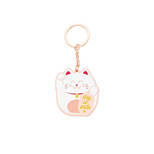Porta-Chaves MR. WONDERFUL Lucky Cat (Multicor - 6 x 8 cm) Mr. Wonderful - Porta-chaves - chaveiro, metal, plástico, 6 x 8 cm