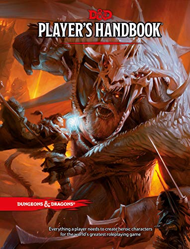 Jogo de tabuleiro WIZARDS OF THE COAST D&D 5th Edition Dungeon Players Handbook Dungeons & Dragons - Livros - regras, personagens, classes, feitiços