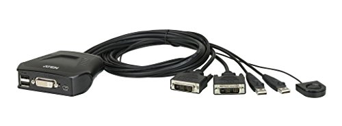 Adaptador ATEN (KVM - VGA, USB e PS/2 - Preto) ATEN - Comutadores kvm - usb, vga, dvi-i, 1920x1200