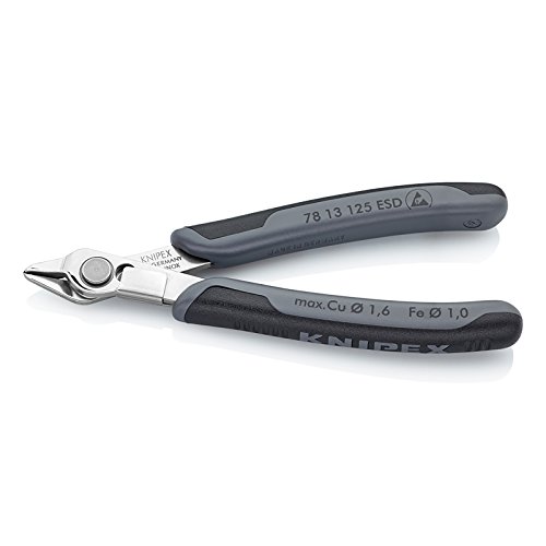 Knipex 78 13 125 ESD alicate Alicate de corte lateral KNIPEX - Ferramentas para fios e cabos - 125 cm, 57 g, preto cinzento, esd