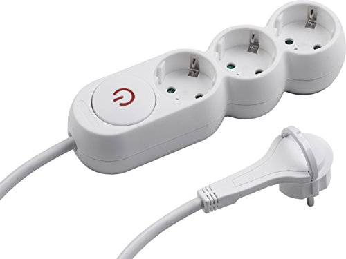 Extensão Elétrica MEISTER 7430130 (3 Tomadas) Meister - Fios e cabos elétricos - 3 tomadas, 3500 w, interruptor, proteção