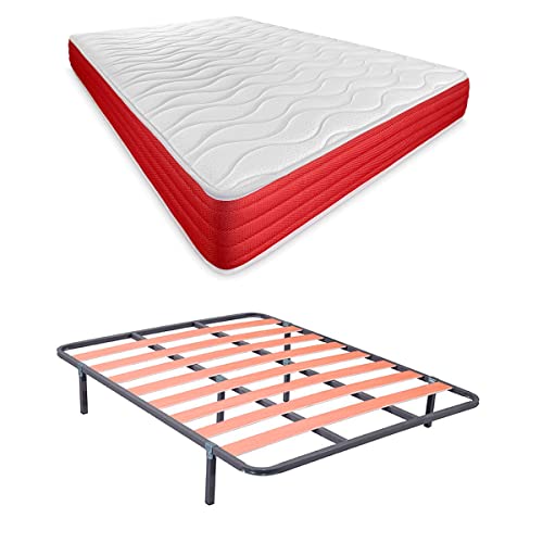 Sommier DUÉRMETE ONLINE Basic com rodas (Cinzento - 90x190cm) Duérmete Online - Camas e estruturas de cama - rodas, 90x190cm, cinzento