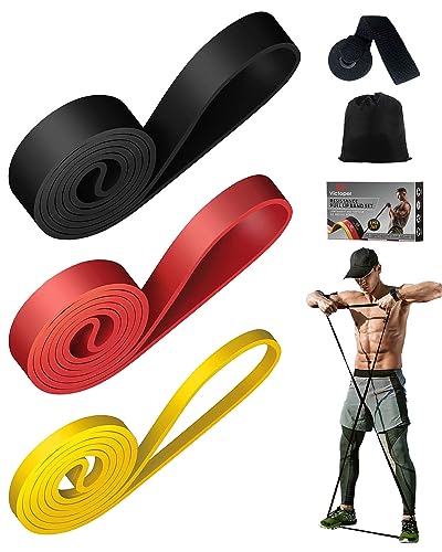 Conjunto de Bandas Elásticas VICTOPER (3 Un) Victoper - Bandas de exercício - 3 unidades, resistências variadas, bolsa incluída, anel de porta