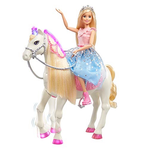 Boneca MATTEL Barbie Princess Adventure (Idade Mínima Recomendada: 3 anos) Barbie - Bonecas - 3 anos, 9 pontos articulação, cavalo que toca música