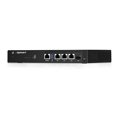Ubiquiti Networks EdgeRouter ER-4 router sem fios Fast Ethernet 10,100,1000 Mbit/s Ubiquiti - Pontes e roteadores - 10,100,1000 Mbit/s, fast ethernet, 4 RJ-45, sem fios