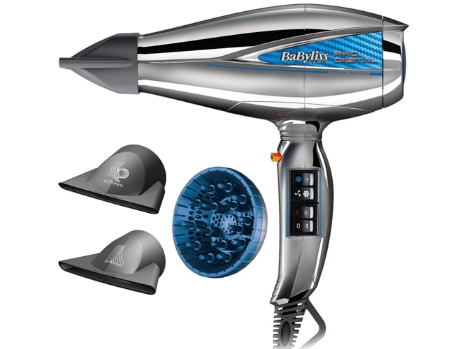 Secador de Cabelo BabyLiss 6000E Pro Digital | 2200W | Preto Babyliss - Secadores de cabelo - 2200W, preto, baby liss, pro digital