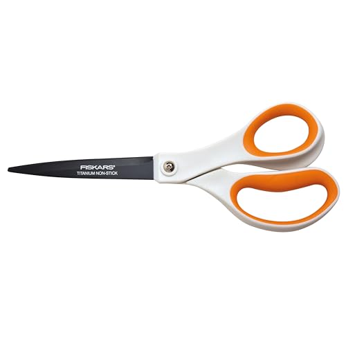 Tesoura de Jardim FISKARS Universal (Laranja) Fiskars - Ferramentas de corte e relevo para artesanato - antiaderente, titânio, ergonômico, resistente