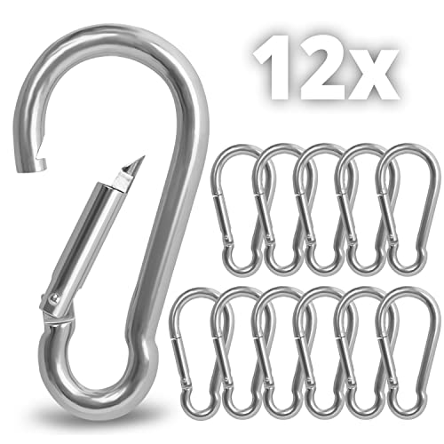 Mosquetão Belle Vous | Aço inoxidável | M6 com mola (12 unidades) BELLE VOUS - Mosquetões - aço inoxidável, m6 com mola, 12 unidades, resorte