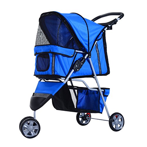 Transportadora para Animais PAWHUT com Rodas Azul (120x60x75cm) PawHut - Transportadoras e gaiolas para animais de estimação - rodas, azul, 120x60x75cm