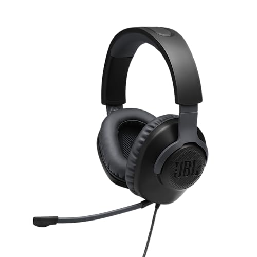 Auscultadores Gaming com Fio JBL QUANTUM 100 (Over Ear - Microfone - Preto) JBL - Fones de ouvido e headsets - gaming, fio, over ear, microfone, preto