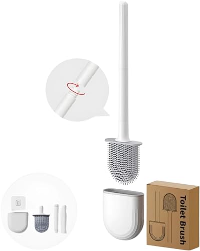 Escova e Suporte de Sanita HOMCOM 40x5cm (Branco) Alfaversa - Escovas e suportes de vaso sanitário - escova, suporte, sanita, homcom, 40x5cm
