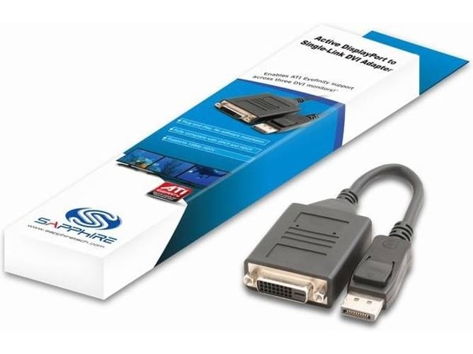 Adaptador SAPHIRE (DVI - Mini DisplayPort - Preto) SAPPHIRE - Acessórios de rádio de comunicação - mini displayport, dvi, preto