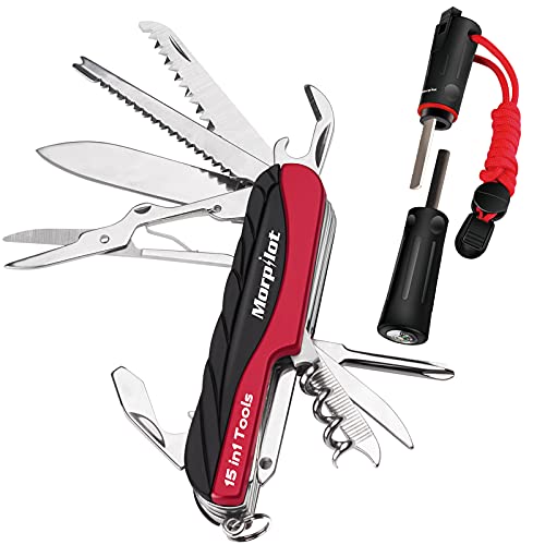 Morpilot 15 em 1 Multi-Tool Small Multiferramenta Vermelho morpilot - Ferramentas multifuncionais e facas - multiferramenta, vermelho, 15 em 1, metal