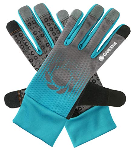 Luvas de jardim Gardena 8/M para uso intenso Gardena - Luvas de segurança - poliéster, silicone, intenso