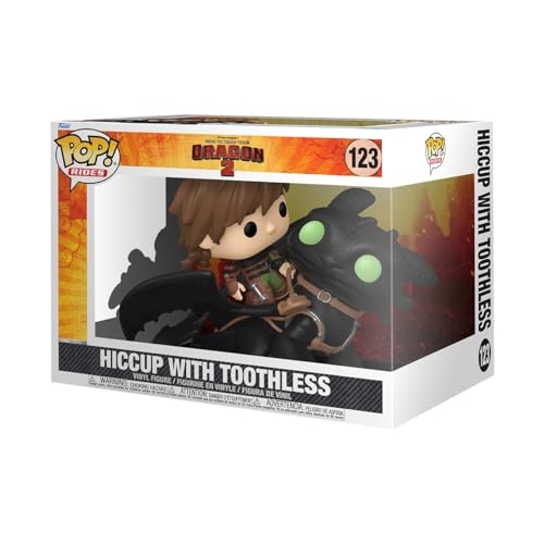 Figura FUNKO Pop! Rides Deluxe: HTTYD Hiccup with Toothless Funko - Brinquedos - funko pop, rides deluxe, httyd, hiccup, toothless, personagem