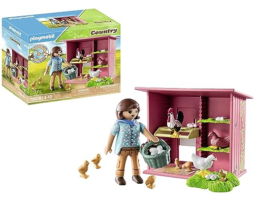 Playmobil 71308 A Casa Do Galinheiro (Idade Mínima Recomendada: 3 anos) 
Marca:
Playmobil
 - Conjuntos de brinquedos - casa de galinha, porta, janela, gallinhas, gallo, pintos
