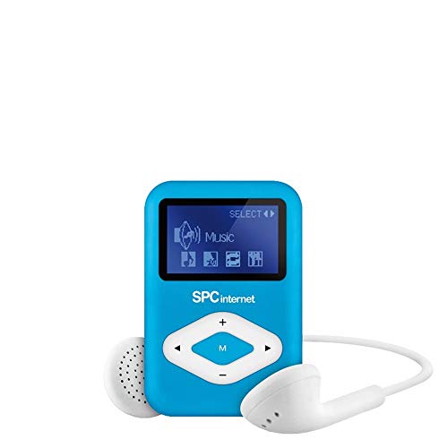 Leitor MP3 SPC Sport (4 GB - Preto e Azul) SPCinternet - Dispositivos de armazenamento - 4 GB, microsd, mp3, in-line