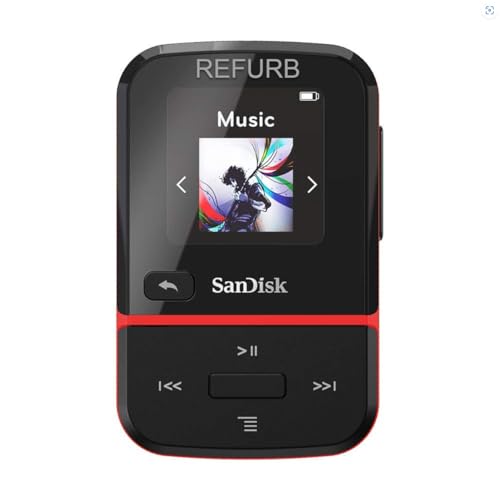 Leitor MP4 SANDISK Clip Sport Go Vermelho 16GB Sandisk - Reprodutores de mp3 - 16 gb, mp3, WMA, aac, vermelho