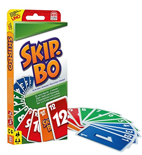 Jogo de cartas MATTEL Skip Bo (7 anos) Mattel - Jogos de cartas - cartas, estratégia, pilhas, skip-bo