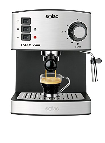 Máquina de Café SOLAC CE4480 (15 bar - 3 Níveis de Moagem) Solac - Máquinas de café espresso - 15 bar, 3 níveis, moagem