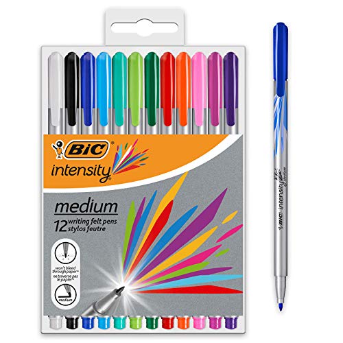 Canetas de Feltro BIC 4-Colour Twistball (Caixa de 12) BIC - Canetas - ponta média, 0.8 mm, tinta à base de água, 12 canetas