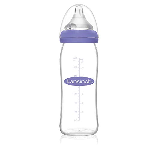 Biberão LANSINOH Glass with Med Flow (240ml) Lansinoh - Suplementos de alimentação por sonda - vidro, 240ml, naturalwave, reciclável