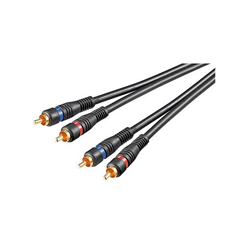 Cabo de Áudio WENTRONIC (RCA - 10 m - Preto) Wentronic - Cabos de áudio e vídeo - 10m, RCA, masculino, preto