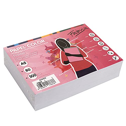 Pack 500 Folhas de Papel A5 Branco (80 g/m²) OFITURIA - Papel para fichários - pack, 500 folhas, papel A5 branco, 80 g/m²