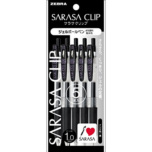 Etiquetadora ZEBRA Sarasa P-JJE15-BK5 Preto Zebra - Canetas - preto, clip