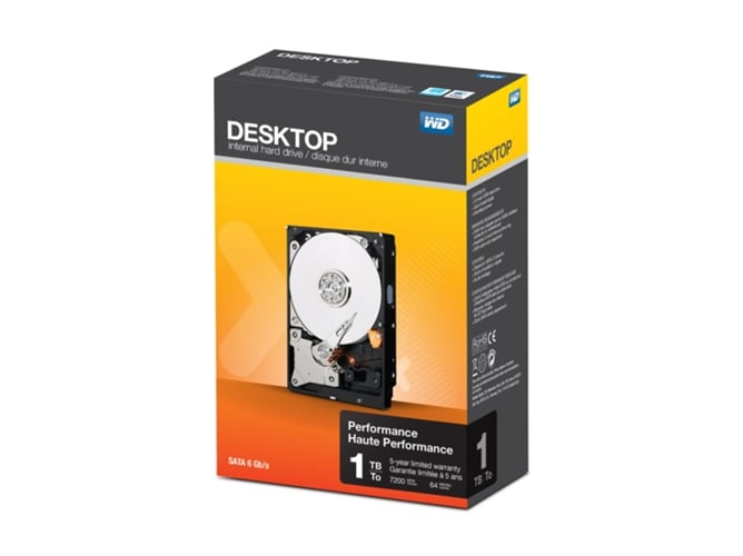 Disco HDD Interno WESTERN DIGITAL Black Performance (1 TB - SATA - 7200 RPM) Western Digital - Discos rígidos - 1 tb, sata, 7200 rpm