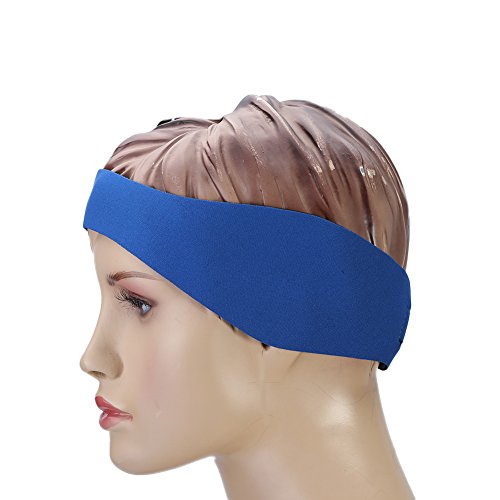 Touca de Natação para Homem UNISEX (Azul - Tamanho Único) Tbest - Faixas de cabelo - neopreno, azul, unisexo, tamanho único
