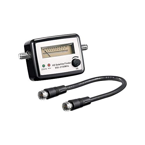 Medidor de Níveis Satelitares GOOBAY 67000 Wentronic - Ferramentas de teste elétrico - antena satélite, indicador LED, saídas coaxiais, preto