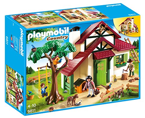 Playmobil 70278 Casa do Guarda-Florestais Rural PLAYMOBIL - Conjuntos de brinquedos - casa, guarda-florestais, rural, telhado inclinável, varanda, árvores