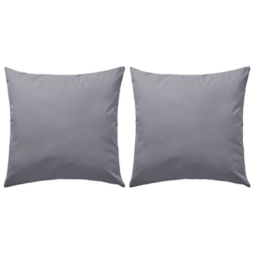Conjunto de 2 Almofadas VidaXL para Exterior 45x45cm Cinza vidaXL - Almofadas - almofadas, exterior, 45x45cm, cinzento