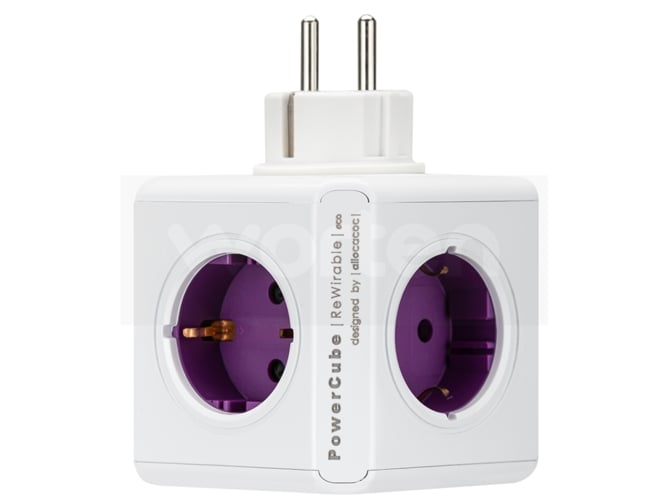 Extensão Elétrica ALLOCACOC PowerCube ReWirable USB Allocacoc - Conversores e adaptadores de viagem - 4 tomadas, 2 porta USB, proteção contra sobrecarga, re-arrumável