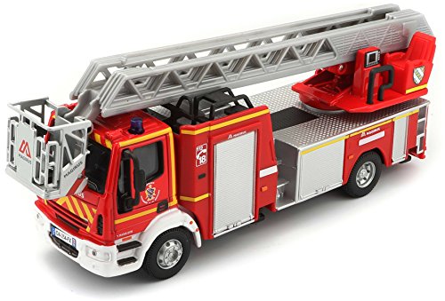 Veículo BURAGO Iveco Maisto Camião de Bombeiros Magirus 150E BBURAGO - Modelos em escala - veículo, bombeiros, iveco magirus, escada telescópica, metal, luzes