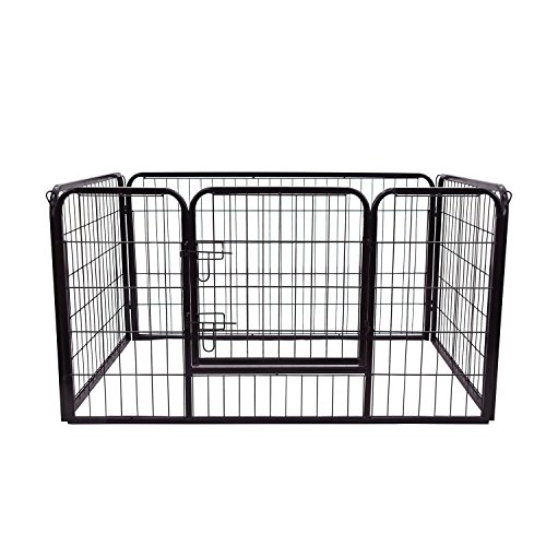 Parque para Animais de Estimação PawHut | 129 x 84 x 70 cm - Preto PawHut - Parques de diversão para animais de estimação - 129x84x70 cm, preto