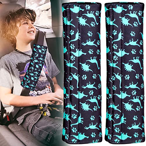 Almofada Protetora Auto 2Pcs com Dinosaurio ALFFREUDE - Capas de cinto de segurança para veículos - 2 unidades, poliéster, dinossauro, proteção automóvel
