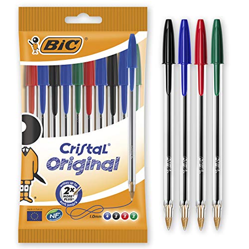 Canetas de Tinta Permanente BIC VELLEDAIR Original (10 un) BIC - Canetas - 1,0mm, transparente, resistente, carburo de wolfram